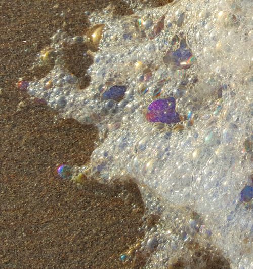 Close-up of sea foam