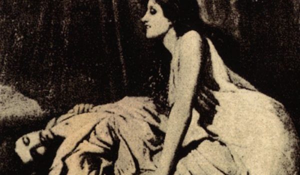 1897 painting of a female vampire hovering over a man's bed. It's not looking good for the guy.